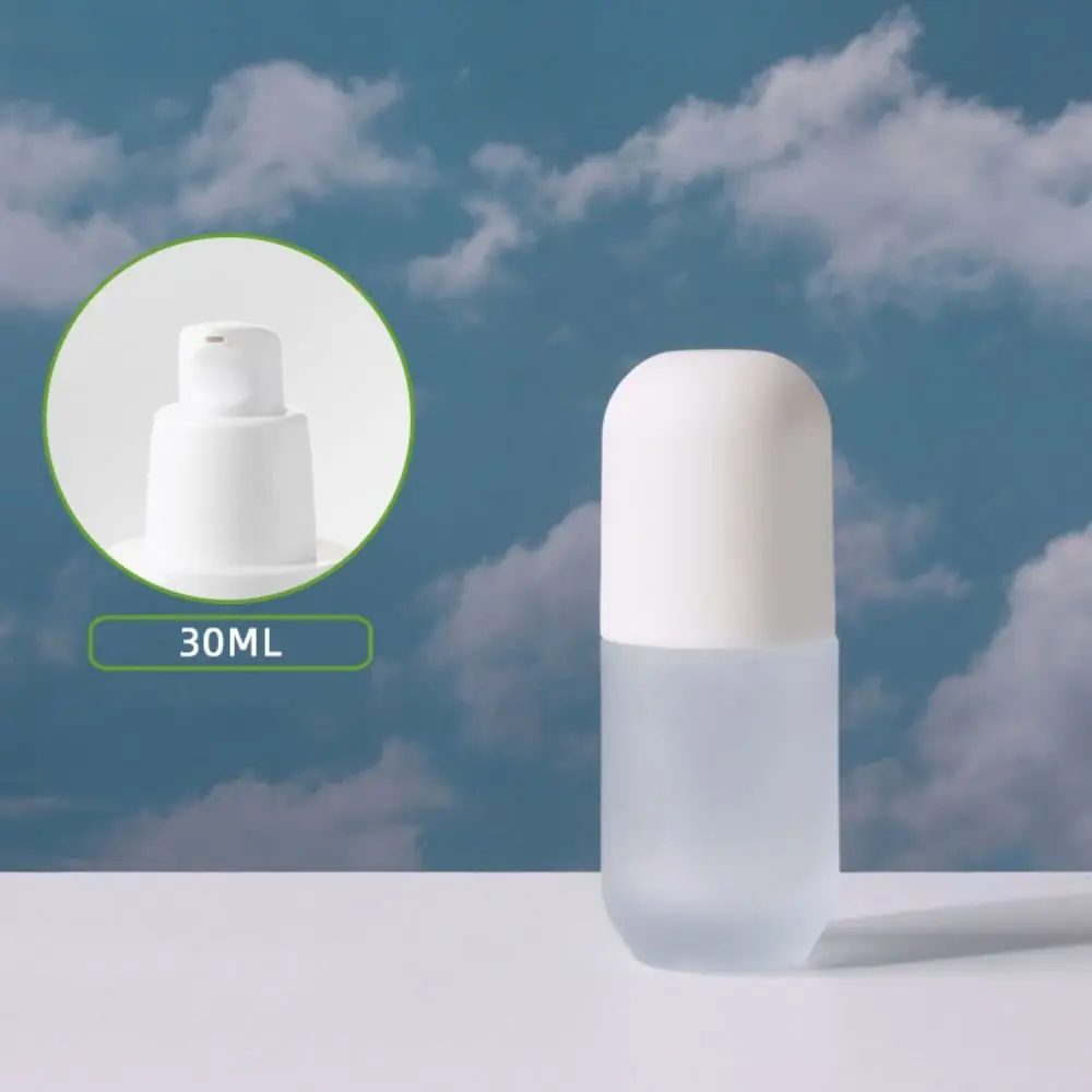 30-120ml Pompa per lozione Bottiglia Vuota Articoli da toeletta Pressa Crema Dispenser Crema per il viso Pentola Bottiglie riutilizzabili in vetro smerigliato trasparente