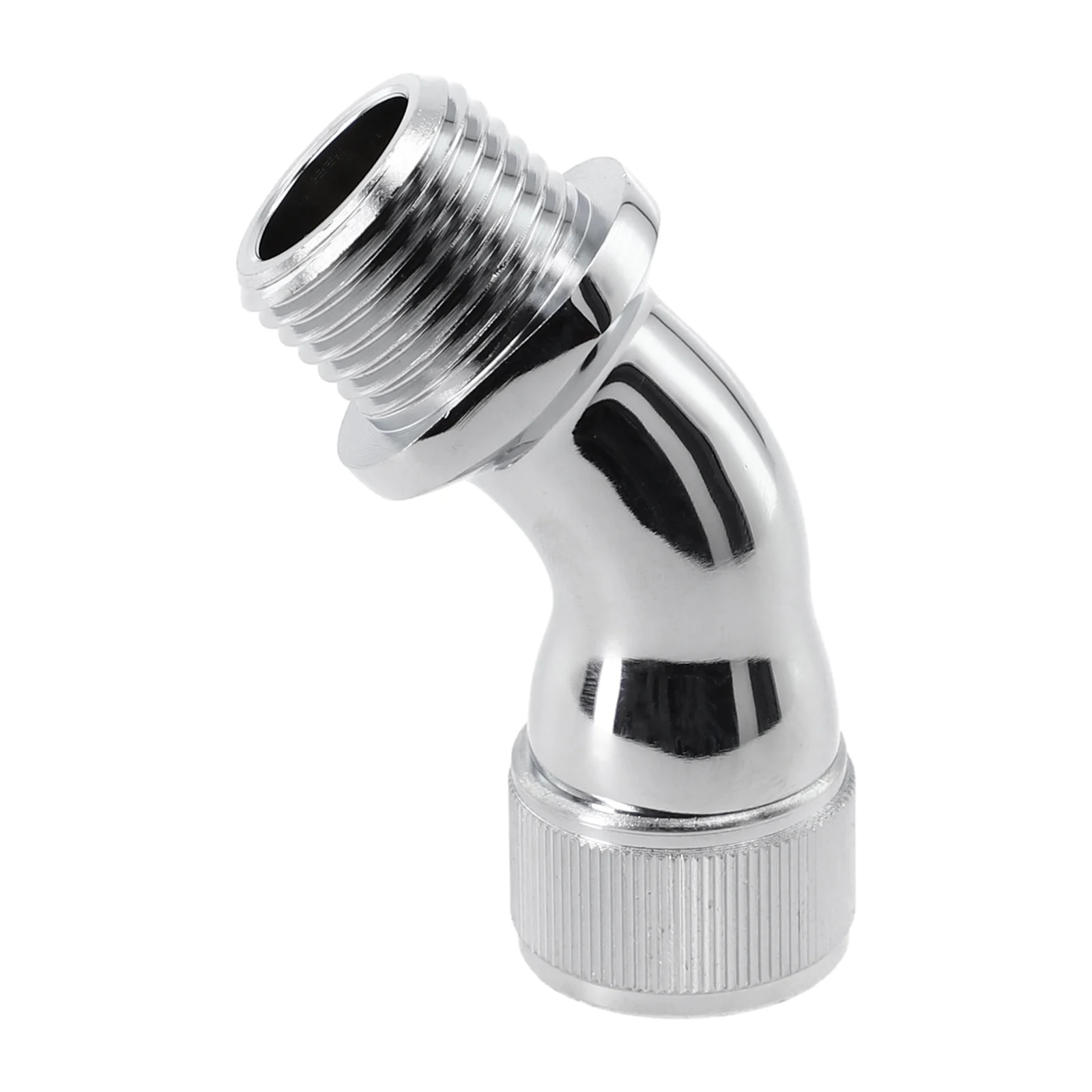 Brass 45 Degree Elbow Connector for Shower Head Hose Optimized for Flow Direction Modification in Confined Areas