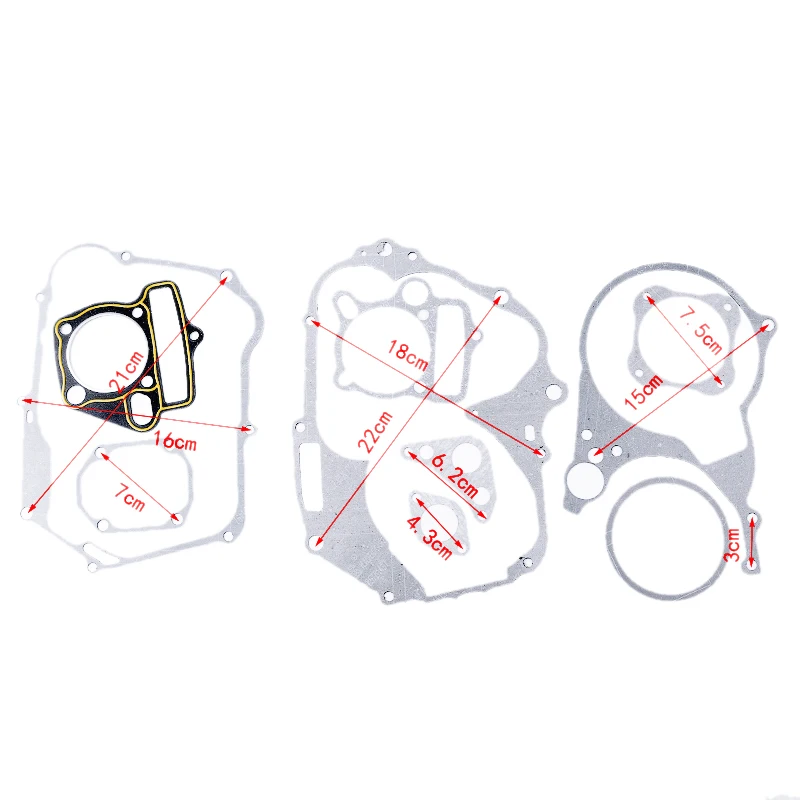 High Quality Cylinder Head Gasket Set 50cc 70cc/90cc 110cc 125cc ATV Kart Dirt Bicycle Horizontal Engine Cylinder Head Gasket