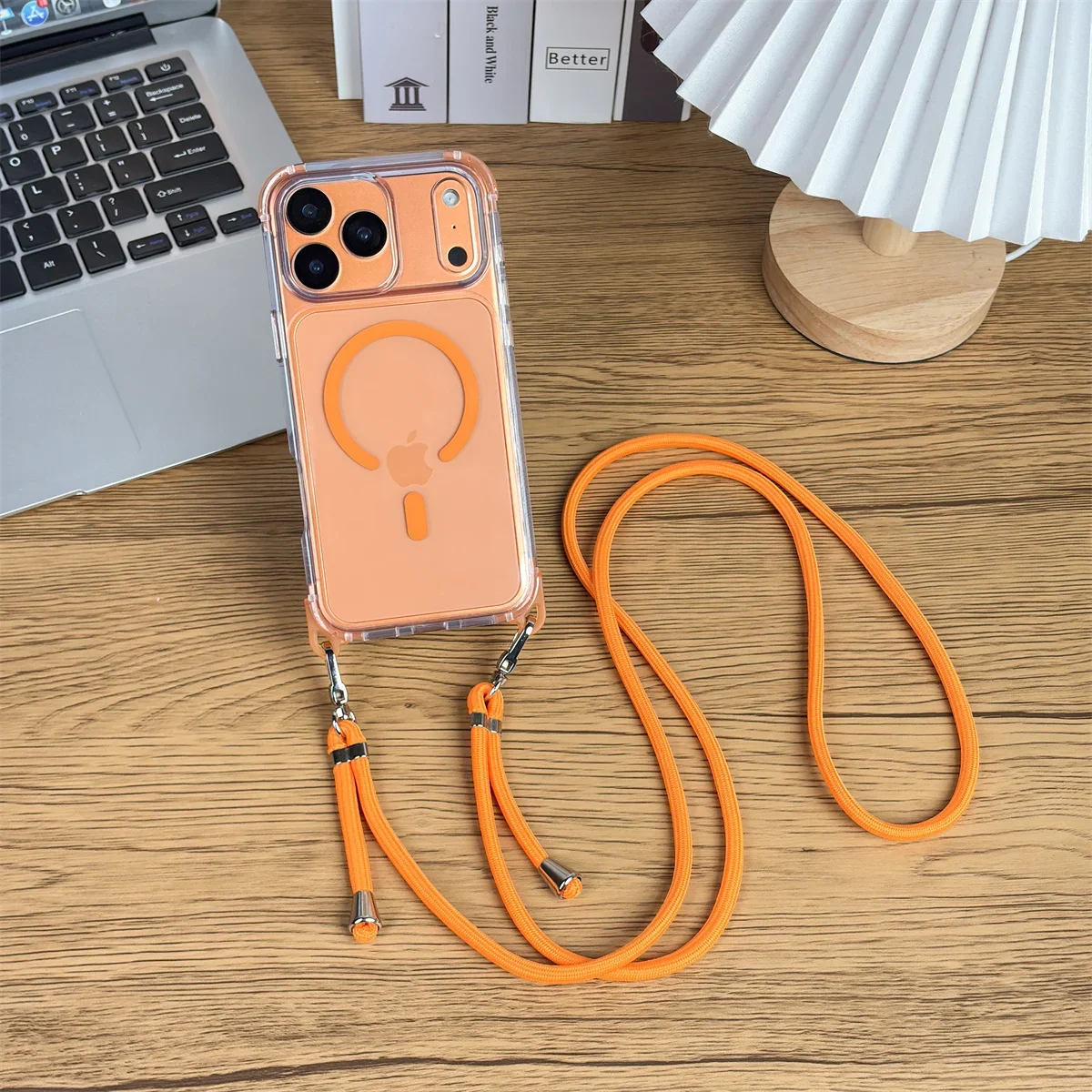 Für Magsafe Magnetische Transparente Handyhülle für iPhone Air 16E 17E 16 Plus 15 14 13 12 Pro Max Lanyard Durchsichtige Schutzhülle