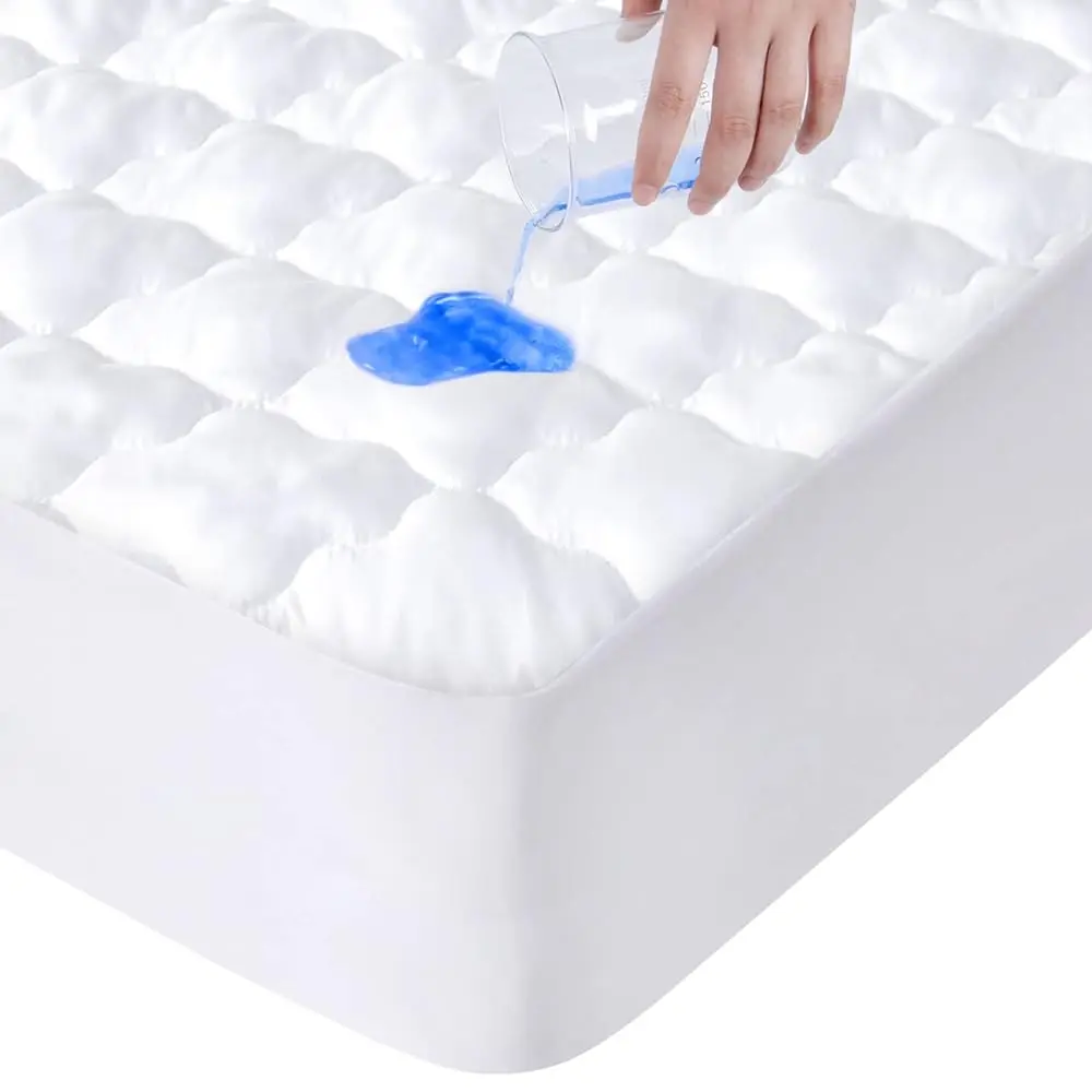 

Mattr Protector Waterproof Twin Size, Breathable & Noisel Twin Mattr Pad Cover Cooling Quilted Fitted With Deep Pocket Up To