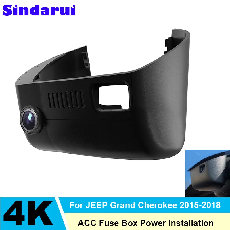 4K HD 2160P Super Vision WIFi Car DVR Video Recorder Dual Lens Dashcam For JEEP Grand Cherokee WK2 2014 2015 2016 2017 2018 2019