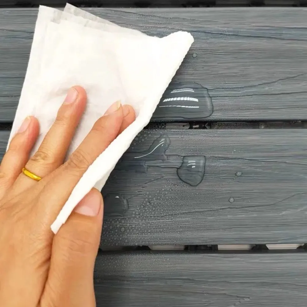 جديد مقاوم للماء أرضية خارجية من الخشب الصلب التعشيق فناء سطح السفينة البلاط ذاتية التوسع لتقوم بها بنفسك تركيب شرفة الطوب شرفة #3