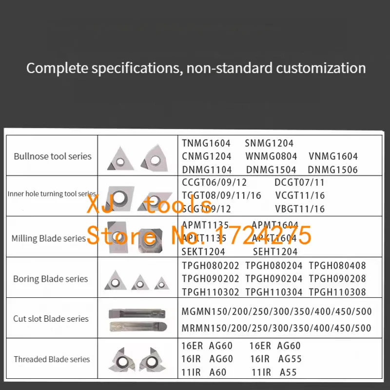 PCD CBN MGMN150 MGMN200 MGMN250 MGMN300 MGMN400 MGMN500 MGMN 1.5mm-5.0mm Per MGEHR/MGEHL