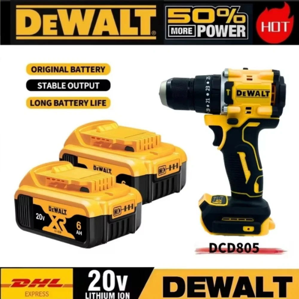 DeWalt 20V MAX Cordless Drill And Impact Driver Work Light Kit 6Ah Battery Original DCB206 - New Condition