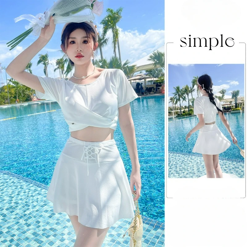 Swimwear Bathing Suit Bikini Set New Europe and America Spring and Summer Suspenders Halter Split Body Sexy Two-piece Suit