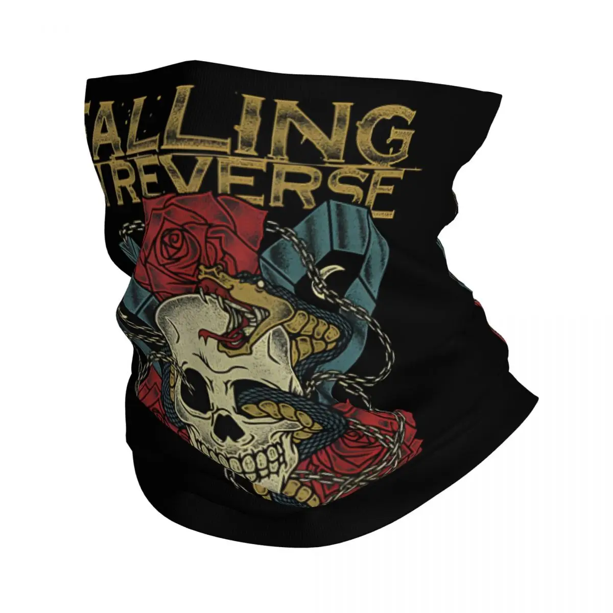 Merchandise The Death Motocross Bandana Neck Cover Printed Falling In Reverse Face Scarf Cycling Scarf Hiking Unisex Adult