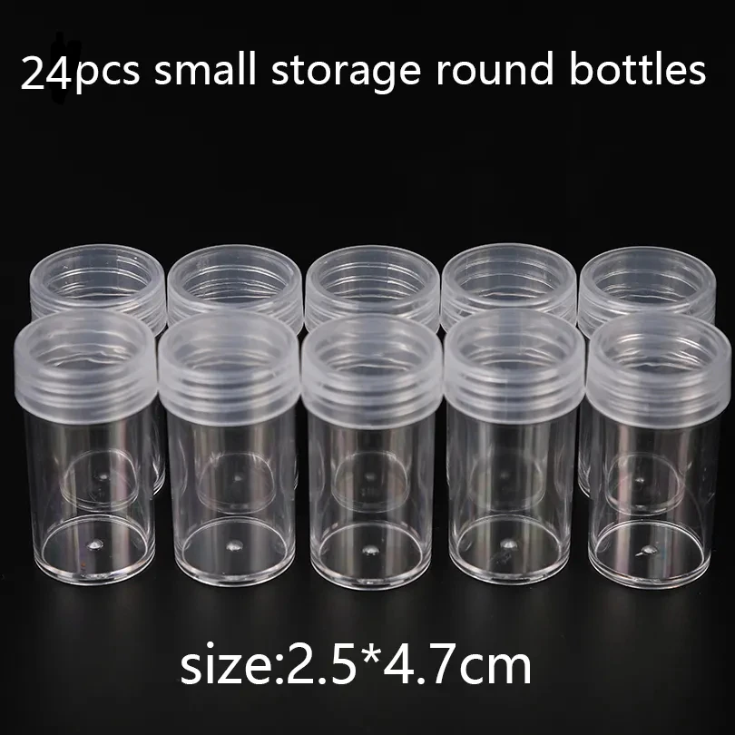 12/24/30/40/60 Bottles Diamond Painting Accessories Container Bottles Diamond Painting Tools Crystal Bead Storage jar Wholesale