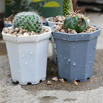 20/40pcs Plastic Square garden plant Flower grow Pots Succulents herb Home Garden planter Office Desk table Pot Gardening Dec E1