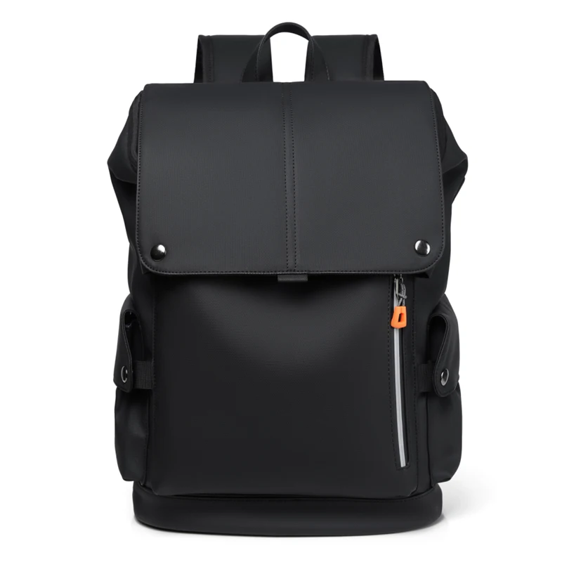 Waterproof PU Leather Men's Business Laptop Backpack, Minimalist Large Capacity Multi-function Commute Bag