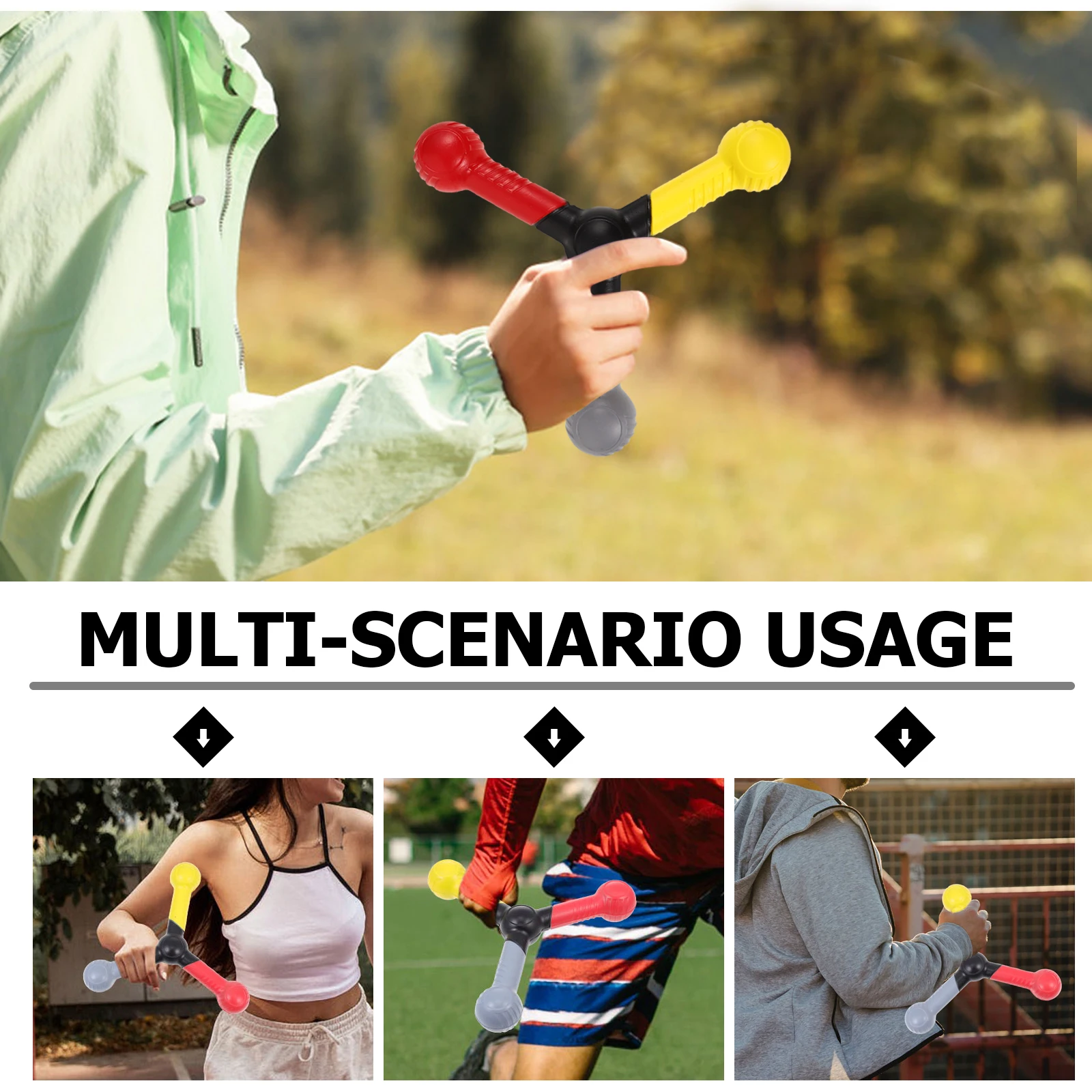 Bastone da allenamento per reazione multicolore per la coordinazione occhio-mano Allenatore per riflessi Agilità Fornitura sportiva Cattura Migliora la velocità di messa a fuoco