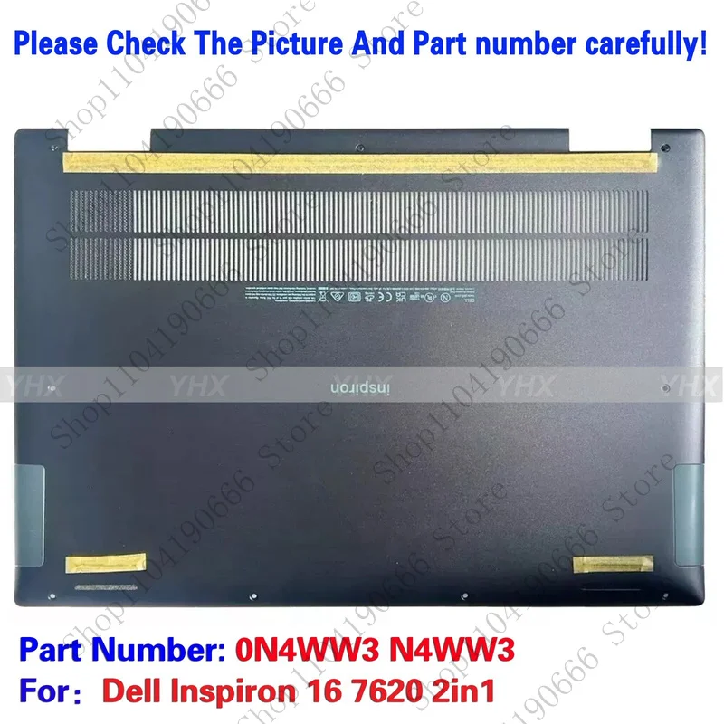 

bd New For Dell Inspiron 16 7620 2in1 Bottom Base Cover Case 0N4WW3 N4WW3.