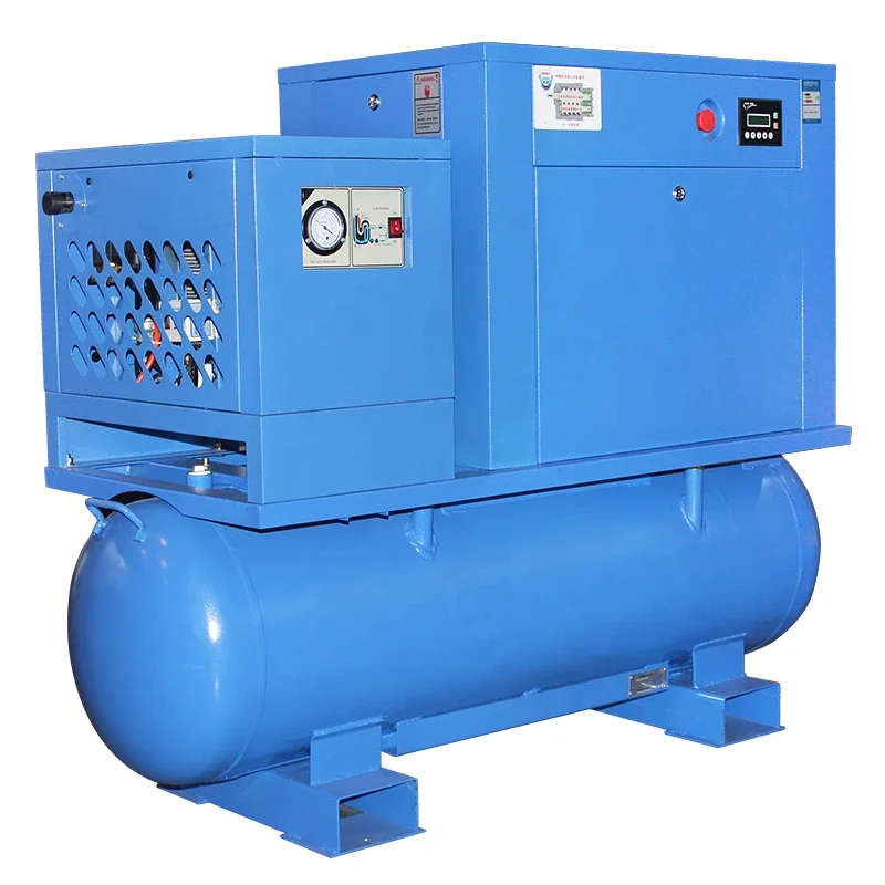 Low Noise Screw Air Compressor Stationary integrated machine 15hp Xinlei Vsd Mini Home 500 Cfm 3kw 10bar Air End 7kw