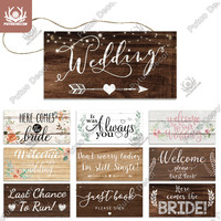 Putuo Decor-Wooden Hanging Plaque, Wedding Signs, Friendship Pendant, Souvenir Decoration, Welcome Wedding Blessing Decor