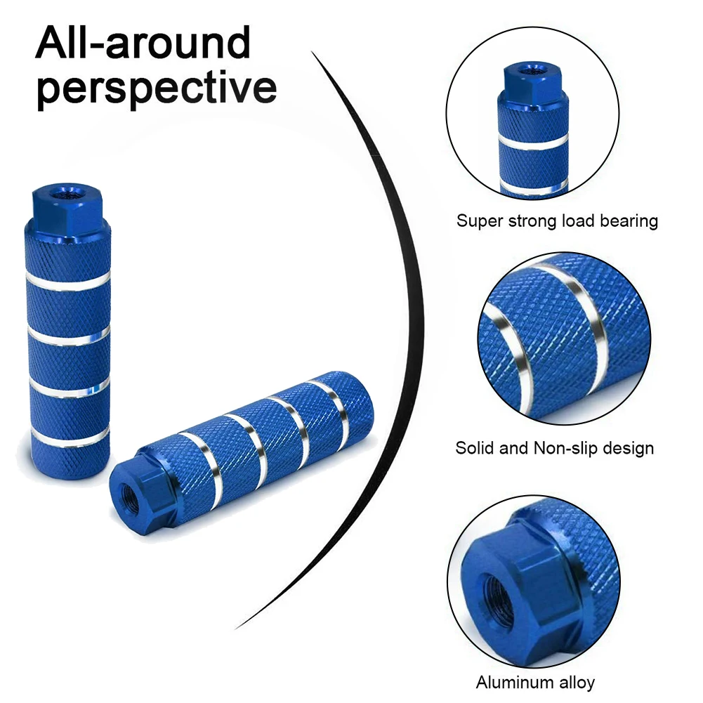 ที่พักเท้าจักรยาน 1 คู่ ทำจากอลูมิเนียมอัลลอยด์ สำหรับจักรยานเสือภูเขา ขนาด 3/8 นิ้ว อุปกรณ์เสริมสำหรับจักรยาน