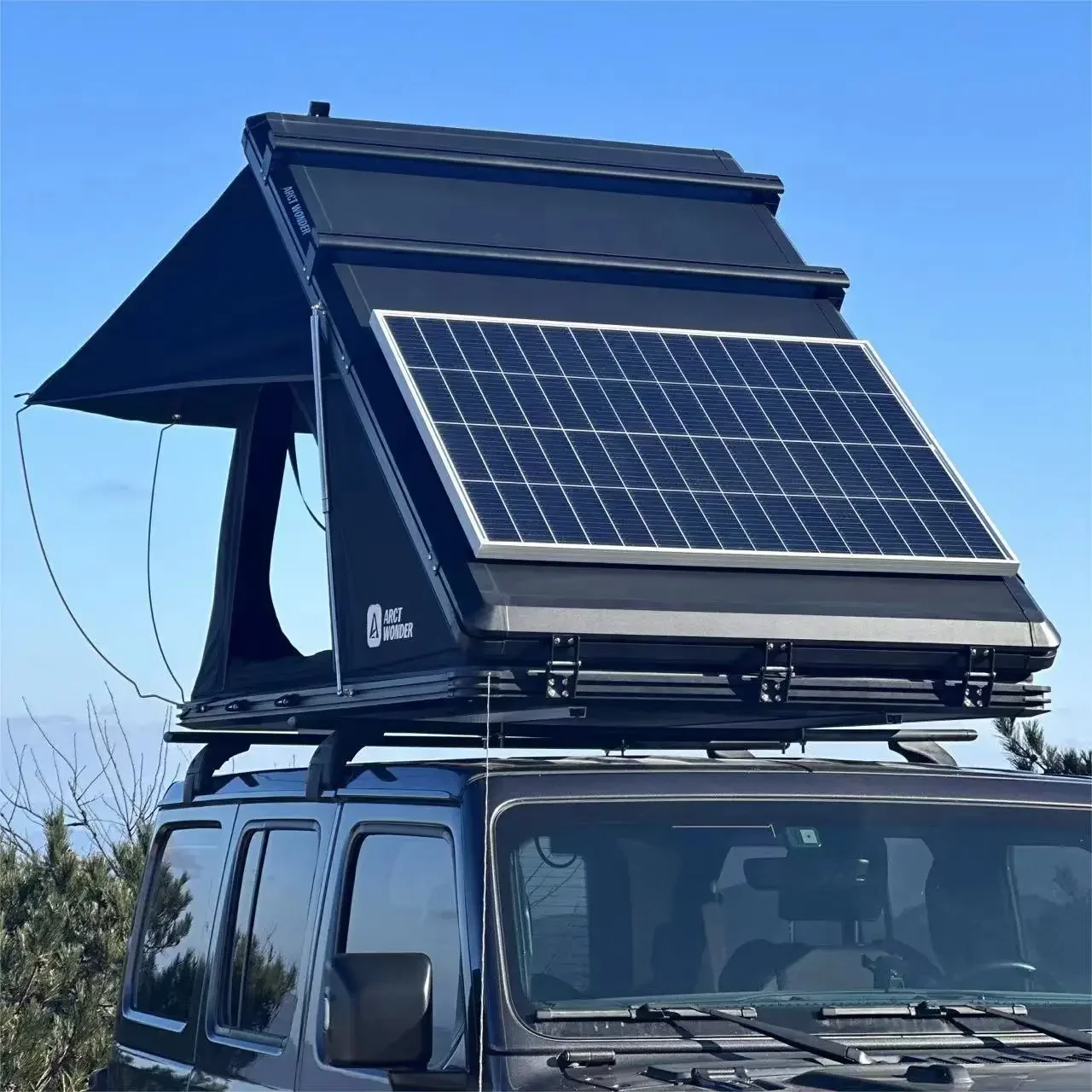 

Custom Car Roof Top Tent Outdoor Folding Camping Truck Rooftop Tent for SUV Pickup Trailer with Aluminum ABS Hard Shell Cover