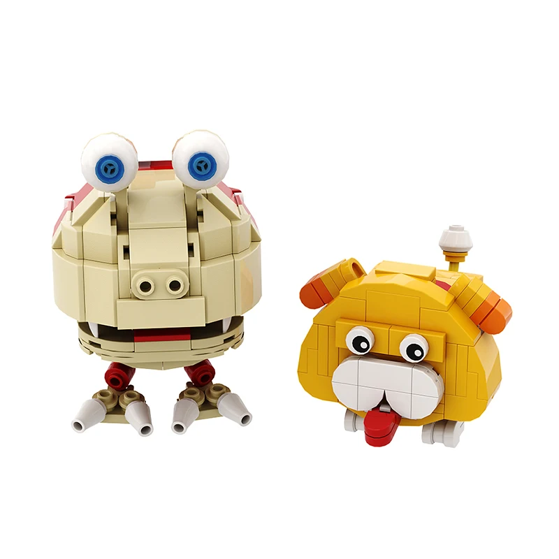 MOC ゲーム Pikmineds シーン オリマルとアミゴス モデル ビルディング ブロック S.S.羊飼い宇宙船アルフ エンジニア レンガ子供のおもちゃ