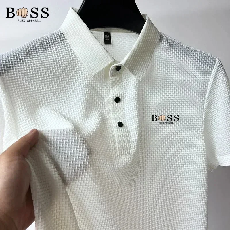 

High quality summer men's ice silk cool golf shirt new short sleeve top T-shirt men's clothing fashion casual golf sportswear 20