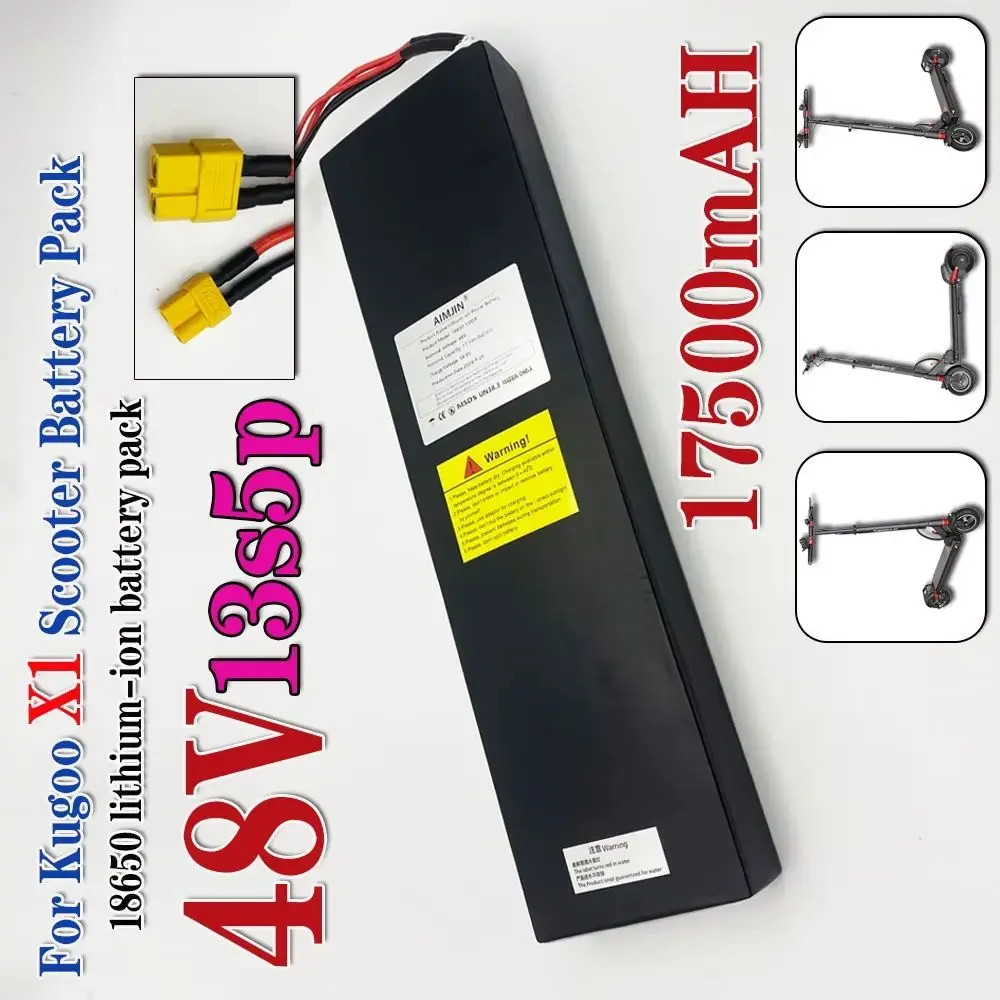 

17500mAh for Kugoo X1/X1Plus scooter13s5p lithium battery pack 48V battery