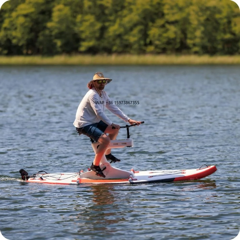 

10ft New Single Water Floating Pedal Boat Foldable Sea Bike Inflatable Water Scooter Bike Water Bike
