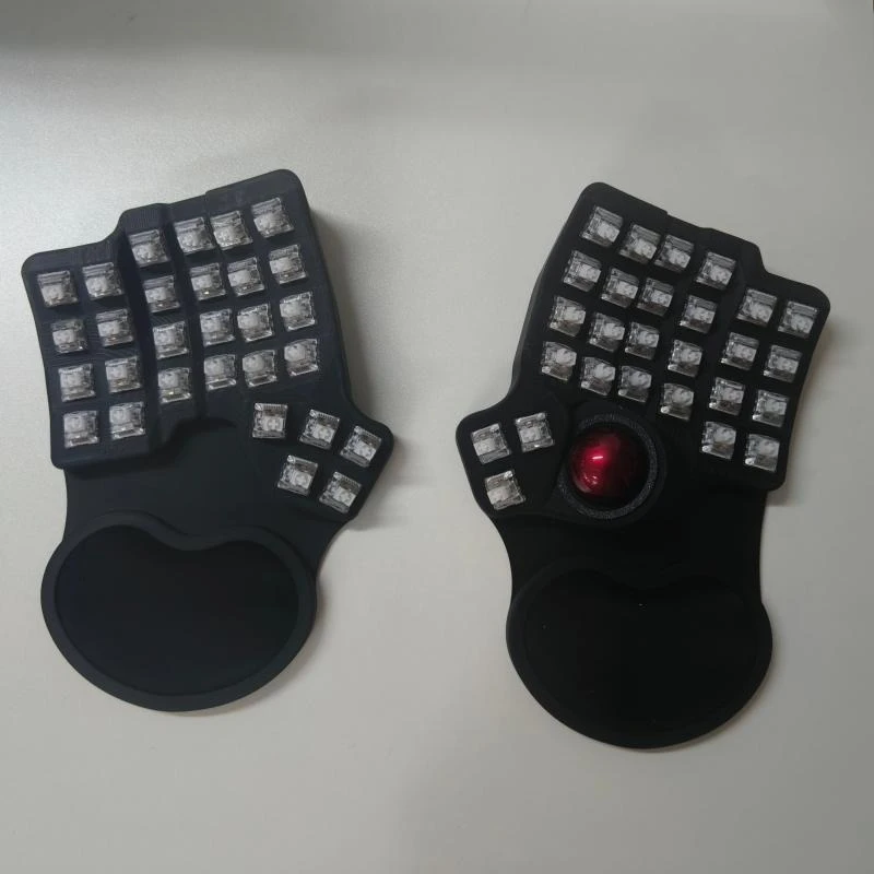 

Разделенная клавиатура Charybdis RGB, проводная, однорежимная, механическая клавиатура с изменением клавиши, эргономичная офисная игровая клавиатура с трекболом