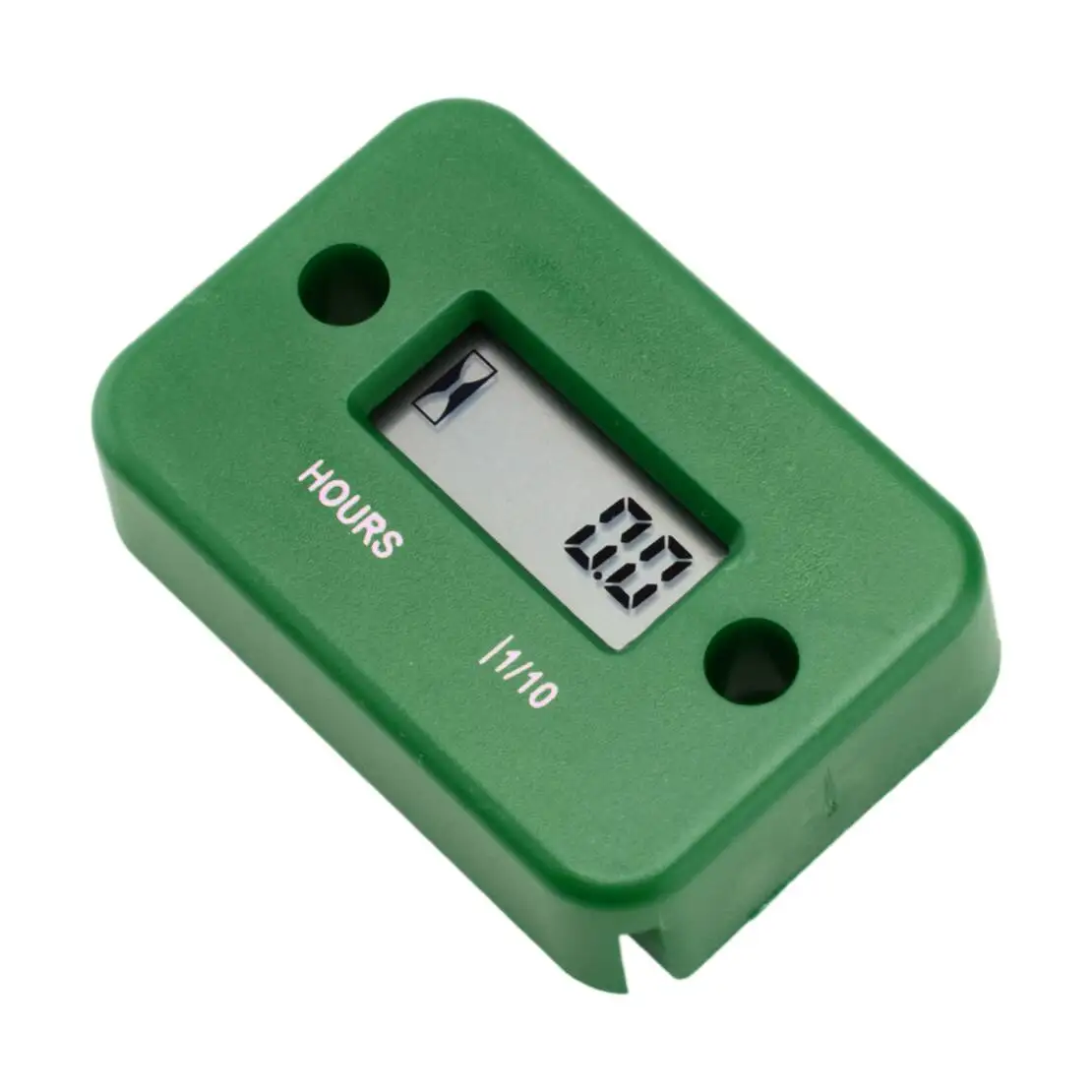 Green Digital LCD Vibration Hour Counter Operating Engine Meter Fit for Motorcycle Generator ATV Snow Blower Skid Steer Loader