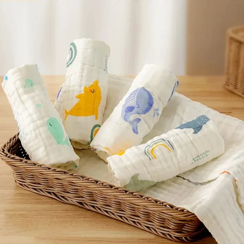 Ultra-Soft Baby Washcloths-Newborn Muslin Face Towels,Cotton Handkerchiefs for Babies,Kids' Soft Towels,Gentle Baby Face Cloths.