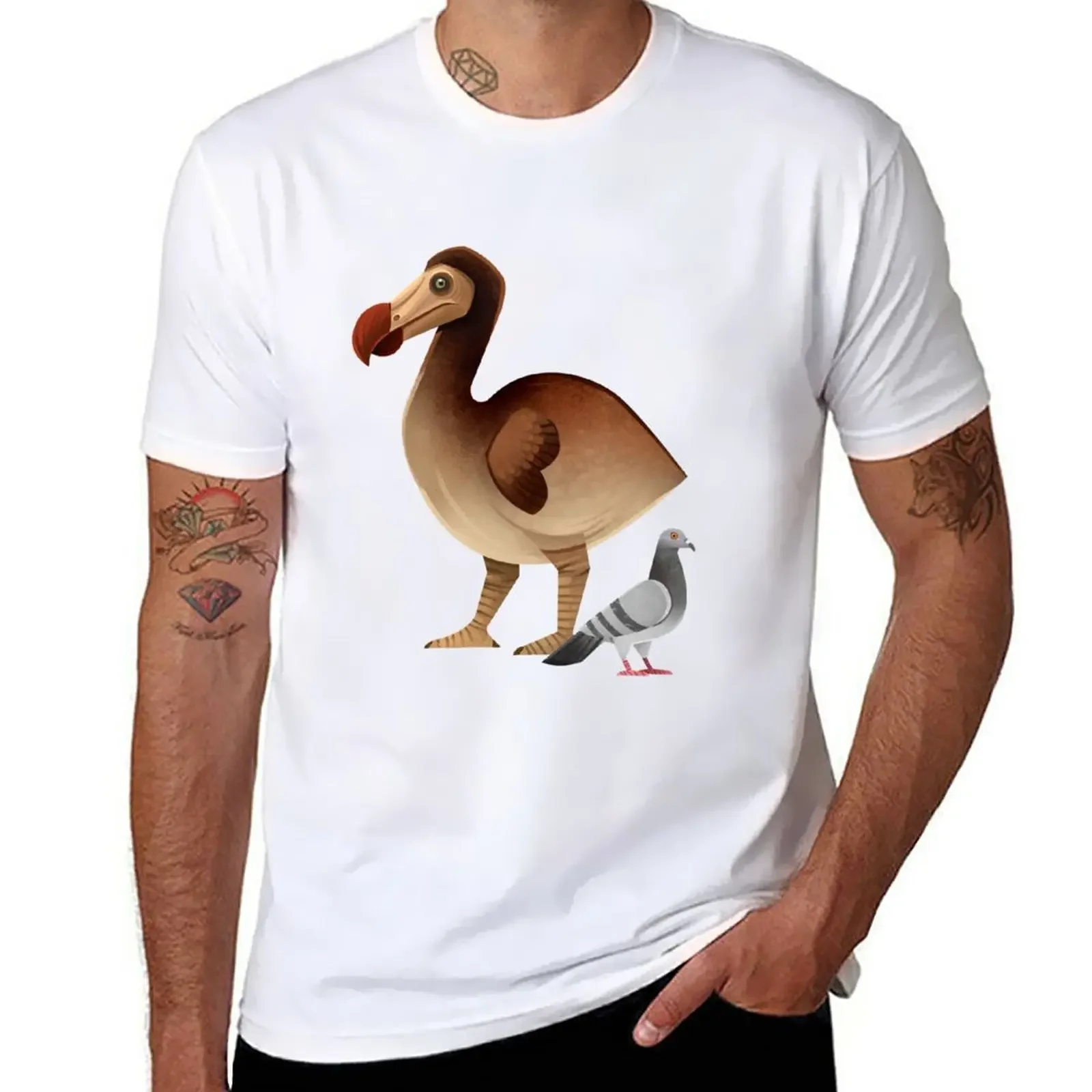 New Dodo and Pigeon T-Shirt kawaii clothes oversizeds sublime anime shirts men