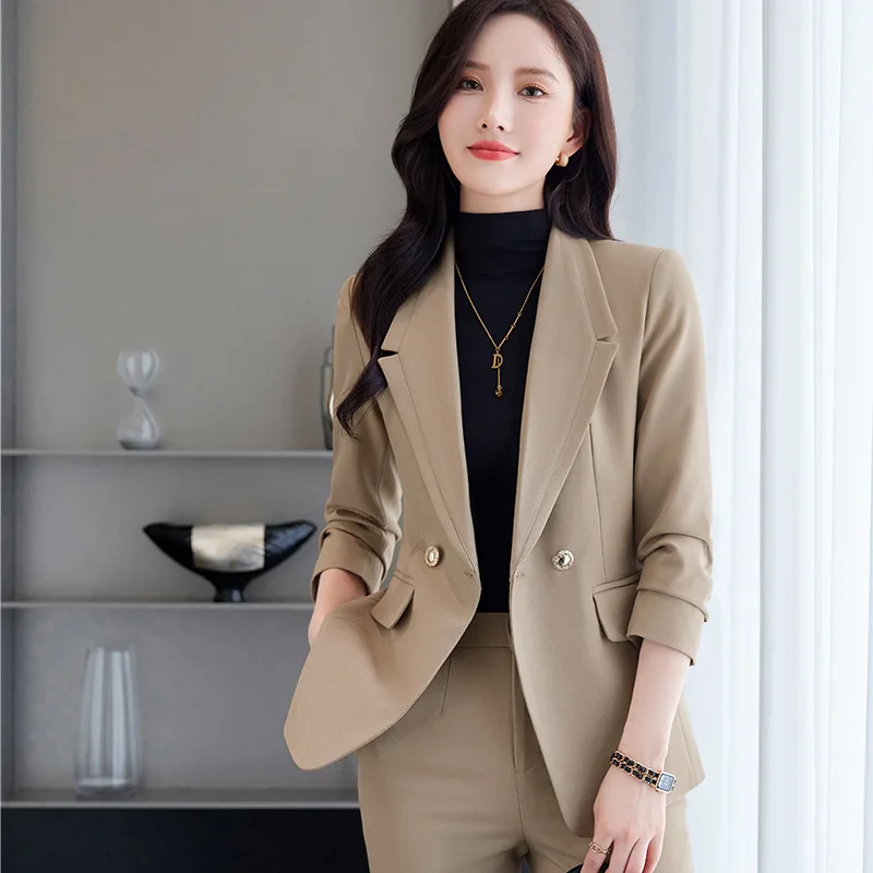 

High Sense Suit Women's Casual Fashion Temperament Office Wear Goddess Temperament Work Clothes Small Suit Formal Wear Spring an
