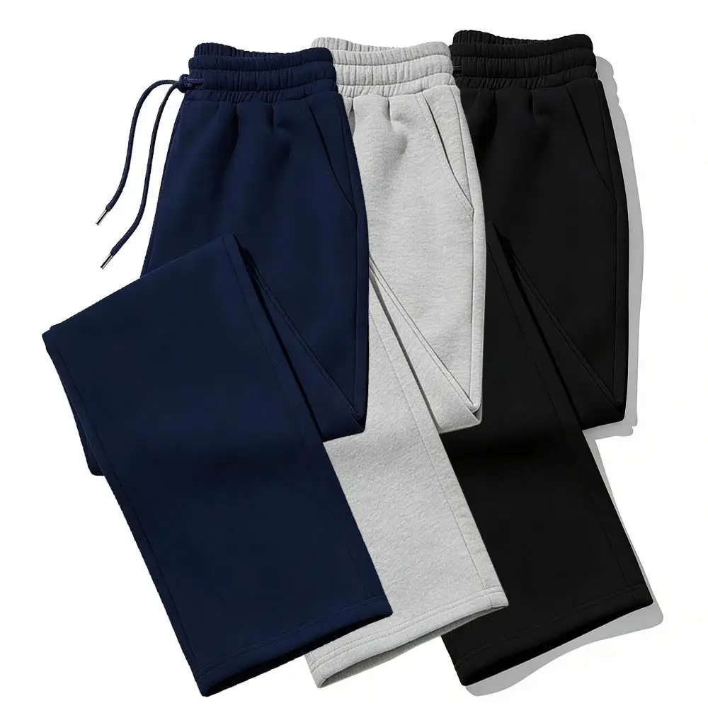 Men's sportswear straight-leg pants, joggers' sportswear and streetwear, loose oversized casual pants, loose wide-leg trousers