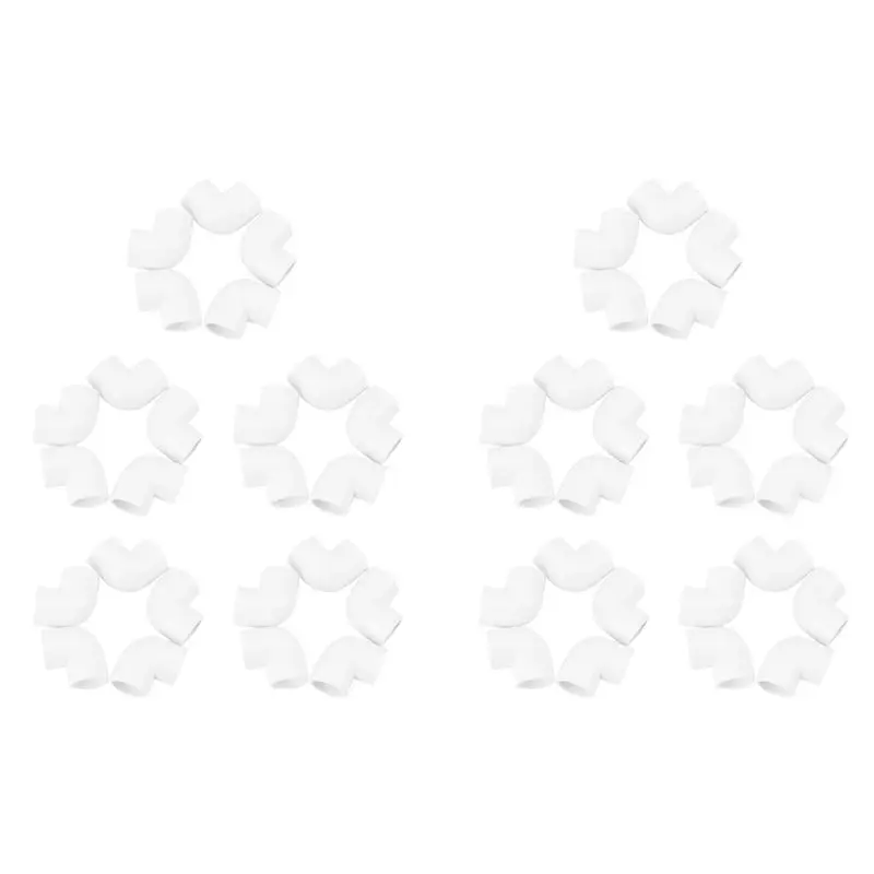 

EYFL-50 Pieces 20Mm Dia 90 Angle Degree Elbow PVC Pipe Fittings Adapter Connector White