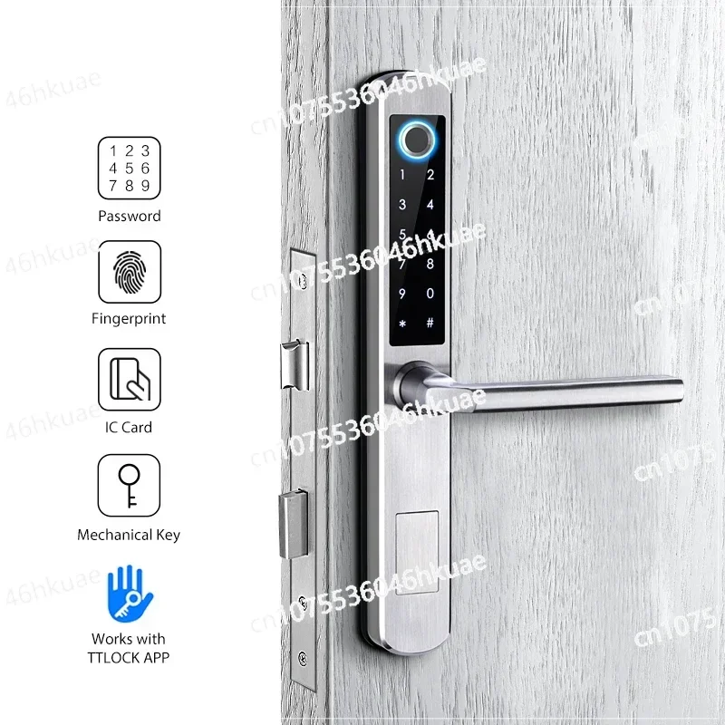 Fingerprint Double Two Side Waterproof IP55 Smart Door Lock SUS Material for Slim Aluminum Swing Door TTlock