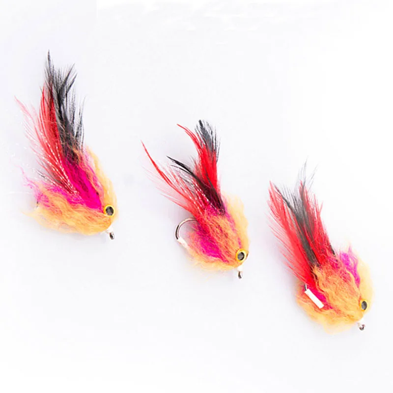 1pcs/bag New Trout Steelhead Salmon Pike Streamer Fly for Fly Fishing Flies Size 4# Hook