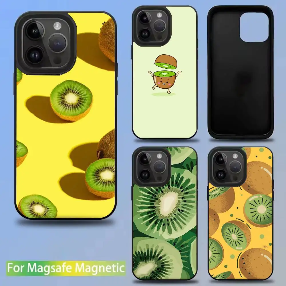 

kiwi Phone Case For iPhone 16,15,14,13,12,11,Pro,Max,Plus,Mini,SE New Magsafe Magnetic Wireless Charging