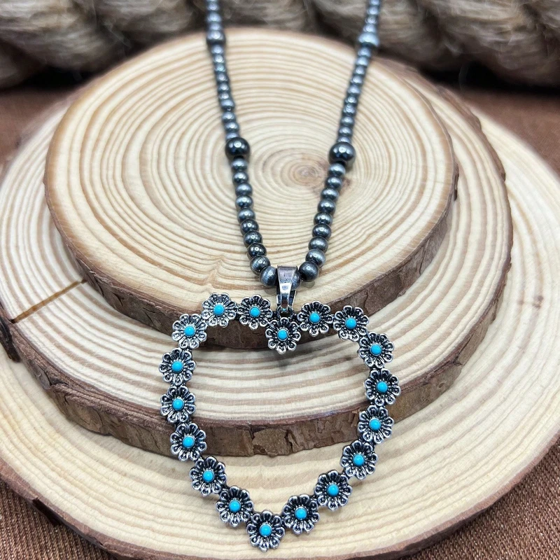 1pc Vintage-style Heart-shaped Multi-functional Design Necklace Suitable for Daily Wear  friend Gift  Bohemian Style Jewelry
