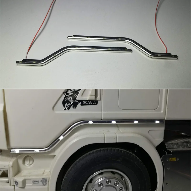 

Metal LED Side Light Marker Lamp Decorate Upgrade for 1/14 Tamiya RC Truck Trailer Tipper Scania R620 56323 R730 R470 Car Parts