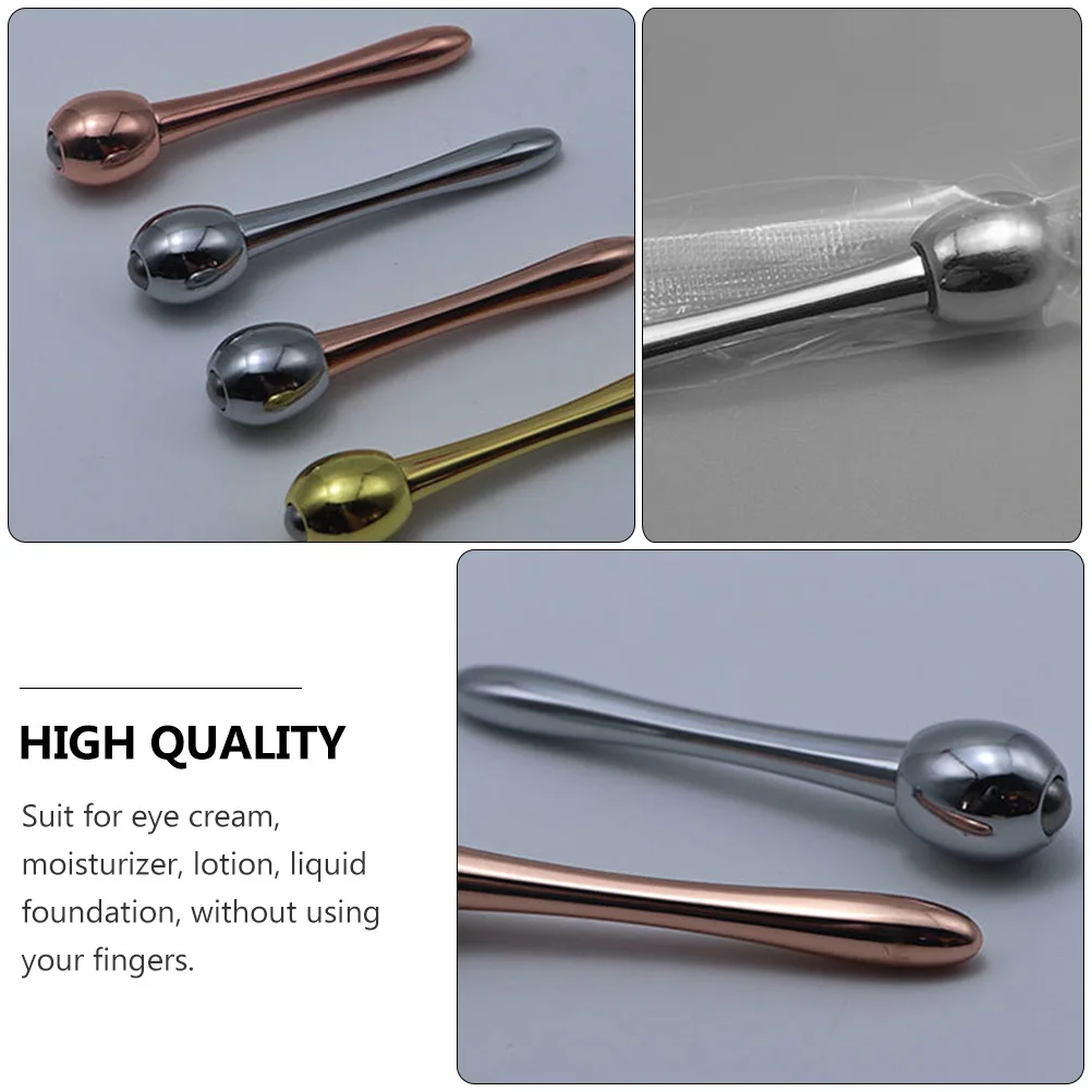 

1Pcs Eye Cream Applicator Zinc Alloy Massaging Tool for Moisturizer and Foundation No Fingers Needed Silver Eye Cream Bar