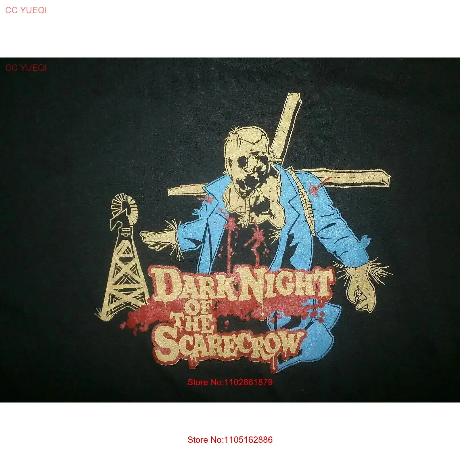 

DARK NIGHT OF SCARECROW T SHIRT Horror Cult Film Classic Bubba Ritter MEDIUM vintage Washed designer clothes Stylish Unisex