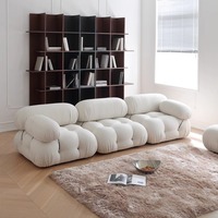 Minimalist Living Room Couch Convertible Sectional Fabric Sofa Modern Home Furniture Love-Seat And Three Seat For Apartment
