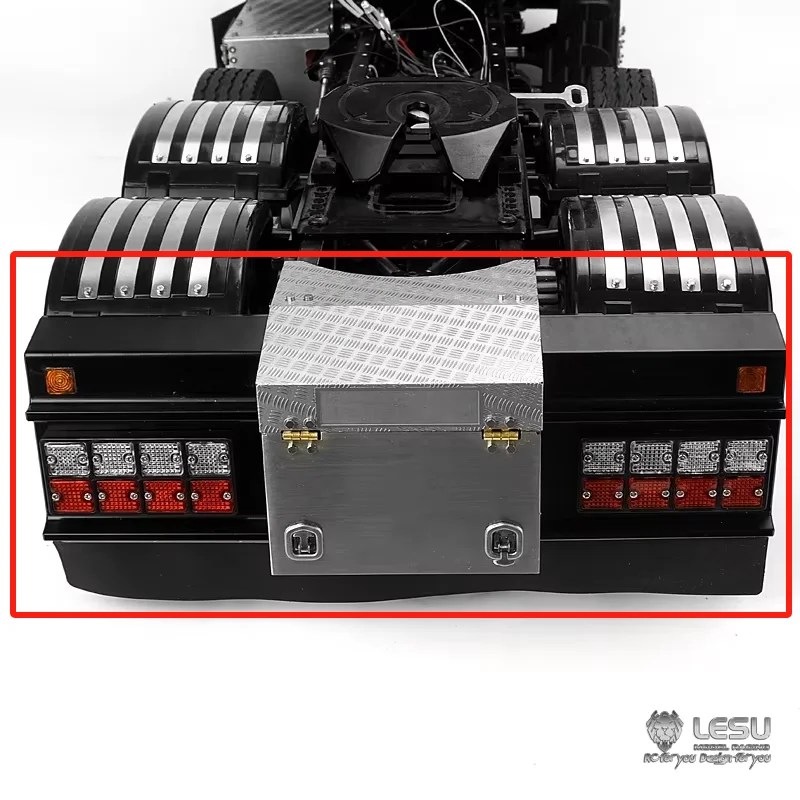 

LESU 1/14 трактор Tamiya R620 R470, модель грузовика, игрушка, набор задних фонарей с ящиком для инструментов S-1261