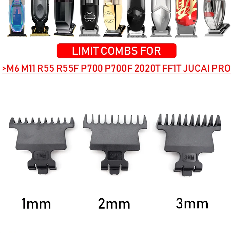 

3 Pcs Universal Trimmer Limit Comb Set - Professional Hair Guards for Madeshow M6/M11/R55/R55F/P700/P700F/JRL/JUCAI PRO