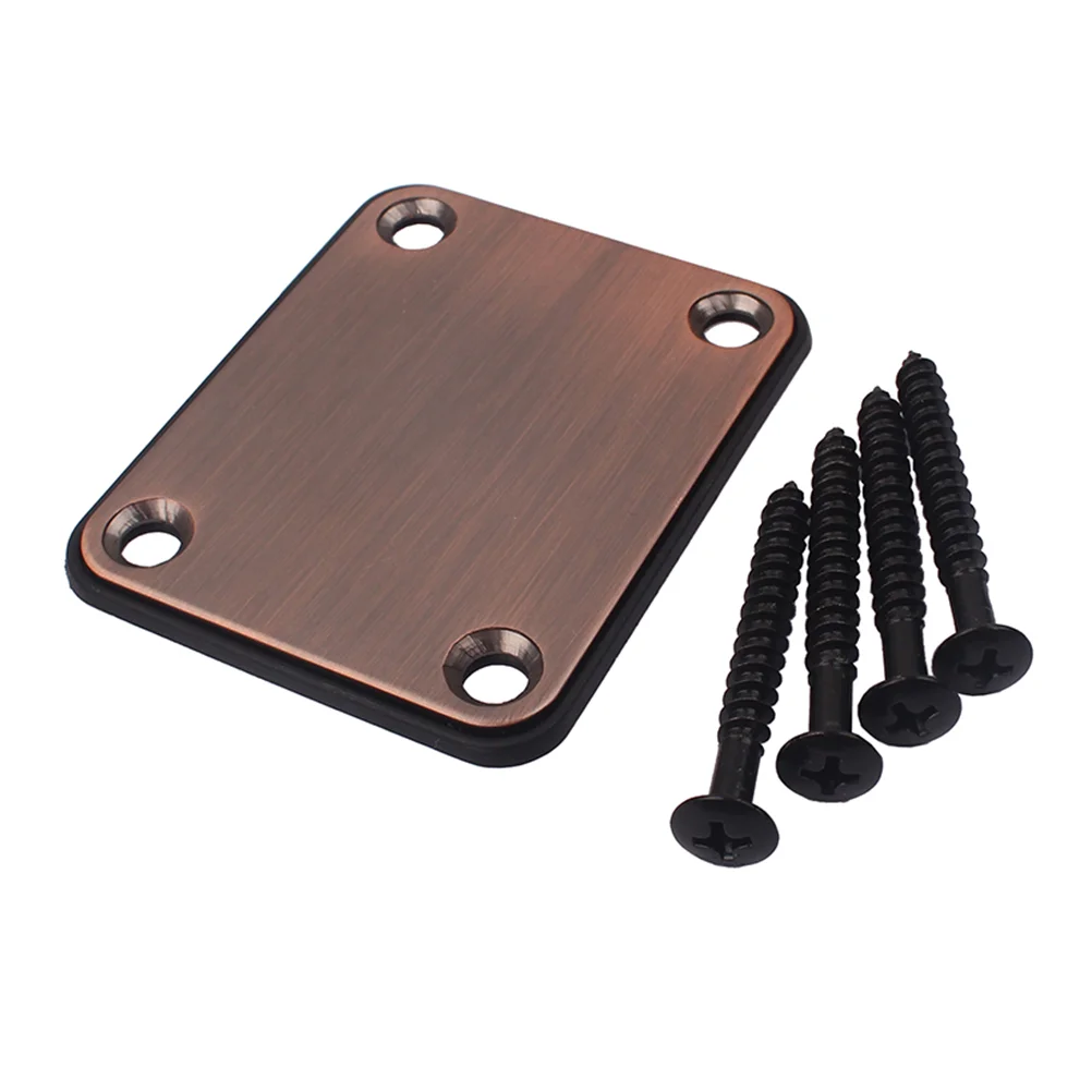 2pcs GV115 Electric Guitar Neck Plate Bass Guitar Neck Strength Connecting Board Joint Plate with 4 Screws