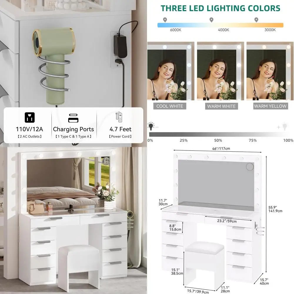 46" Glass Top Vanit…