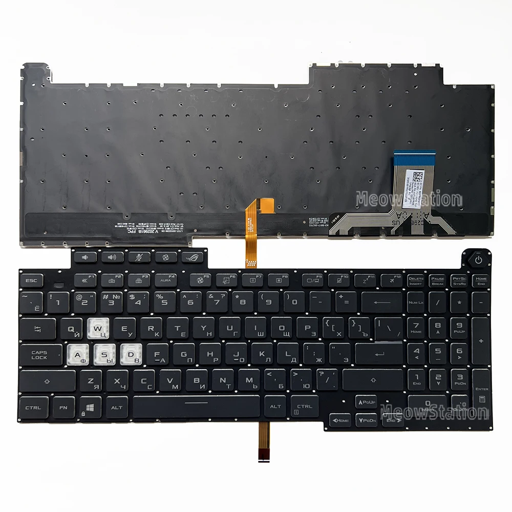 

Русская клавиатура с RGB-подсветкой для ASUS Rog Strix G17 G713QY G713QE G713IC G713IM G713QM G713RM G713RC G713PI G713PV 0KNR0-681FRU00 V202926BS1