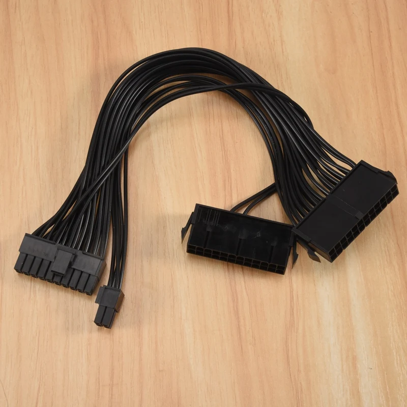 Dual Start Power Cord Dual Power Start Cord 30Cm Motherboard 24Pin Synchronous Power Cord 18AWG