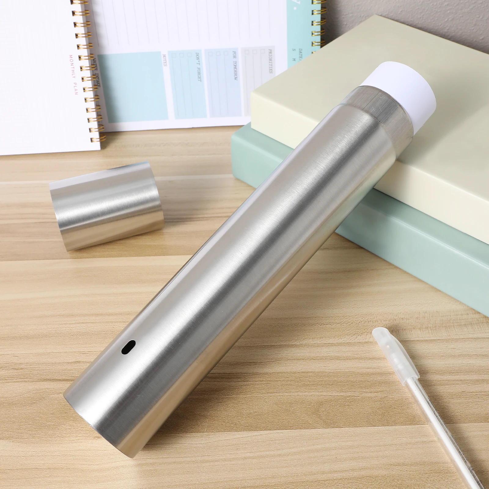 File Storage Tube 30cm Stainless Steel Birth Certificate Holder Cylinder Document ganizer Certificate Accessory