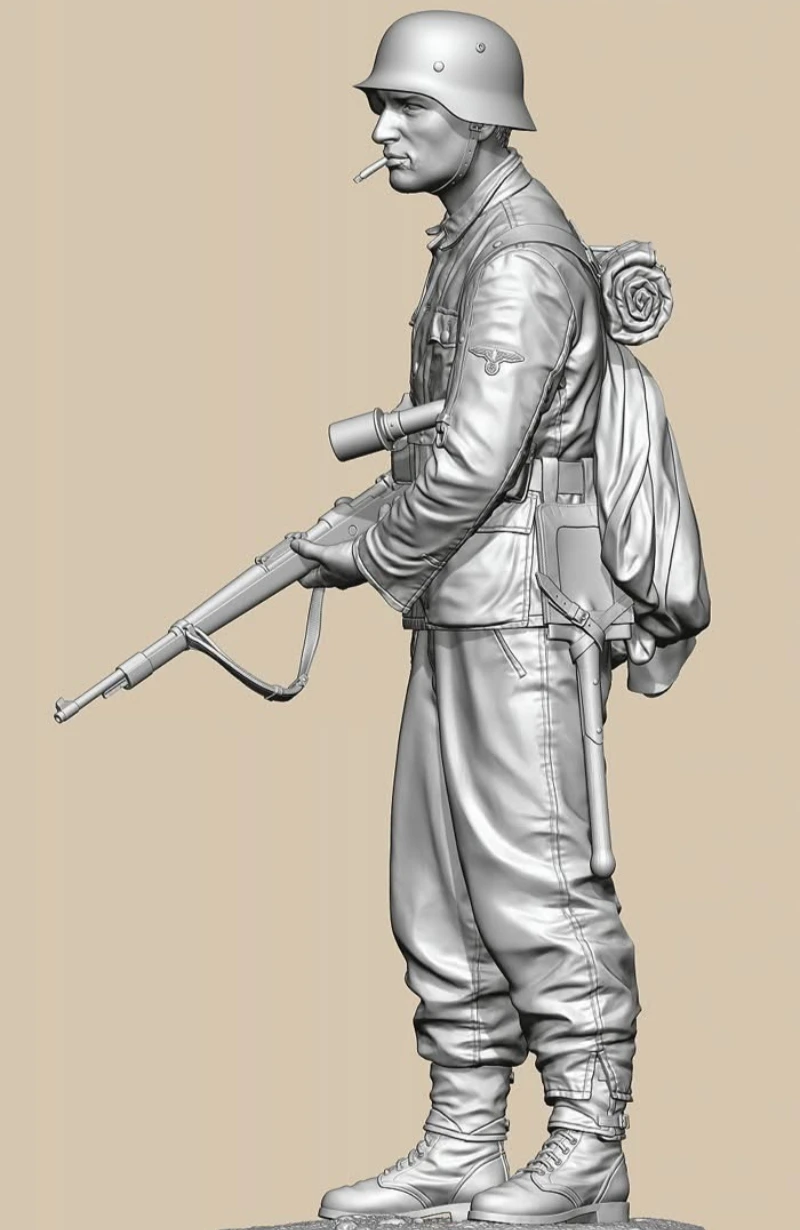 Kit de figurines en résine moulée sous pression, échelle 1/16, Poteau Ambush Battle Panzergrenadier, non assemblé et non peint