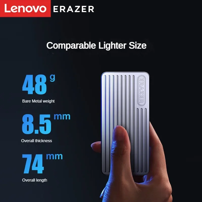 Lenovo ERAZER 2TB Portable Solid-State Drive P800 Type-C USB3.2 Dual Interface Metal Mobile Hard Drive High Speed Nvme2020MB/s