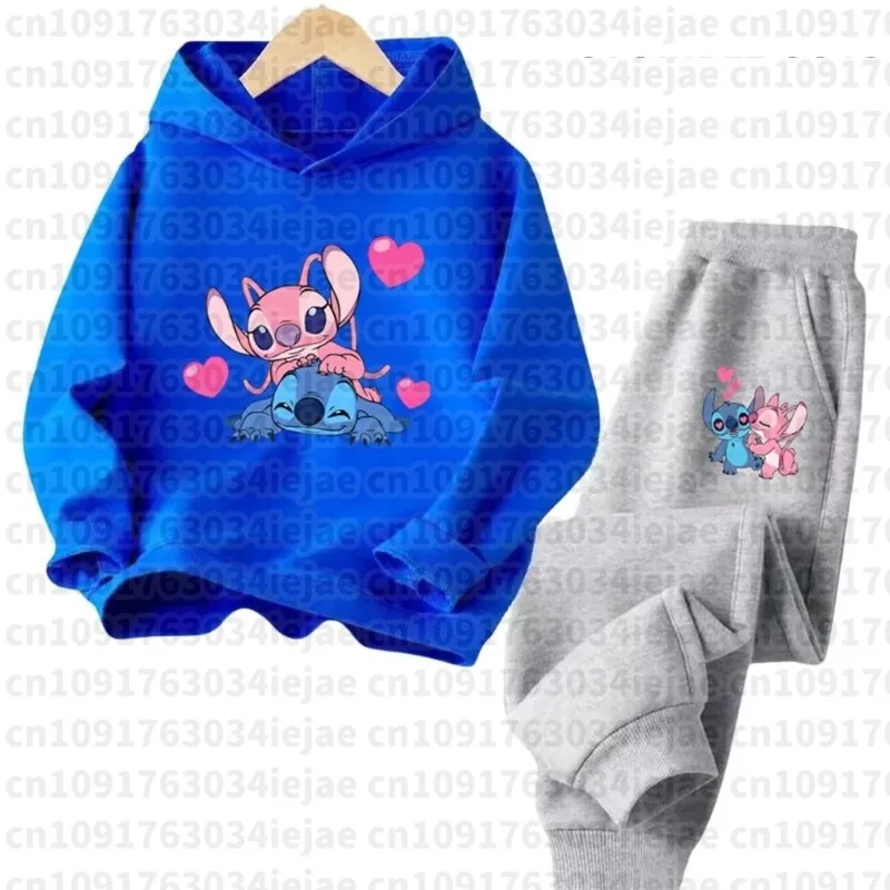 2026 الخريف والشتاء ماركة الملابس Kawaii غرزة هوديي مجموعة بلوزات لاحقًا هوديي سونيك كم طويل البلوز طقم رياضي