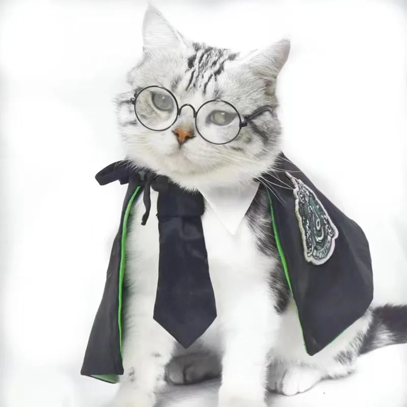 Mantello magico di Harry Potter per animali domestici Mantello di nonocchi ricamato primavera e autunno scialle per cani gatto COS vestiti marea